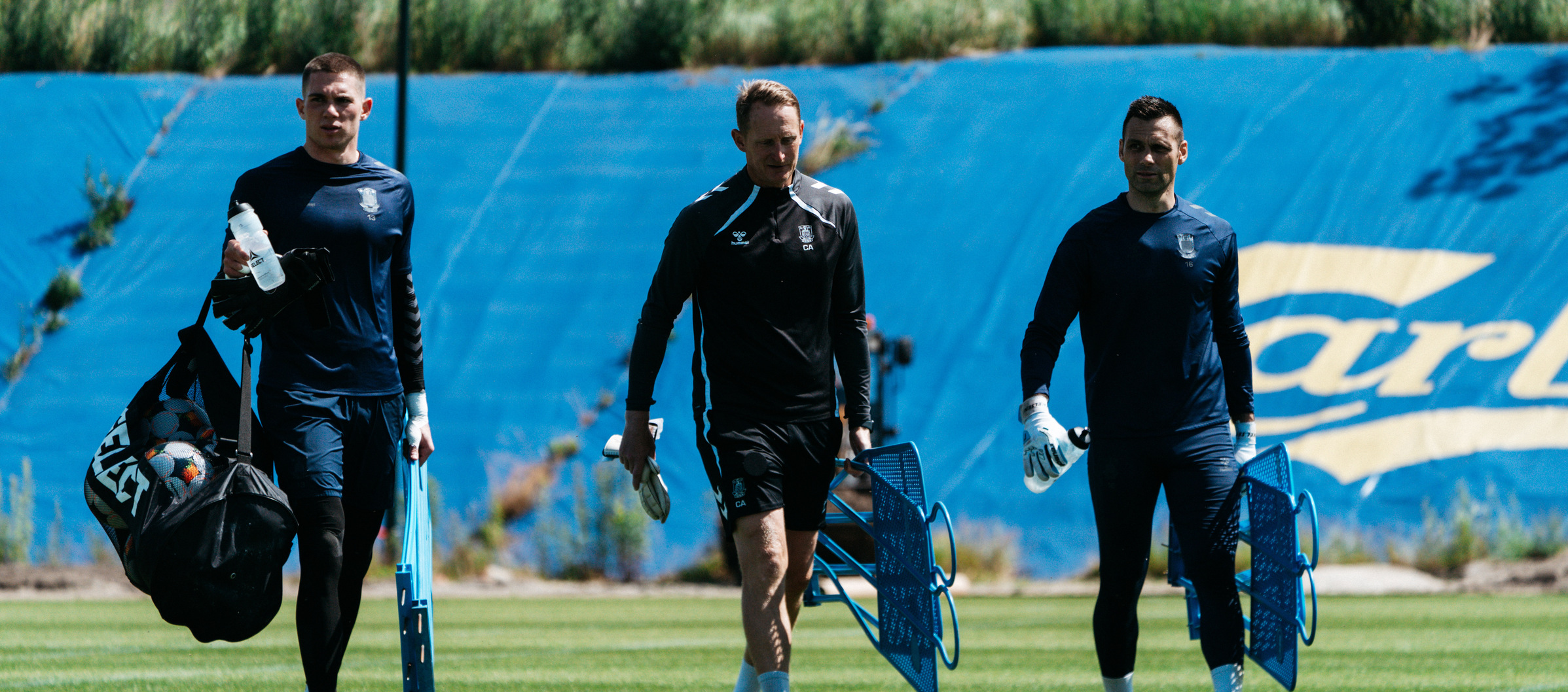 Casper Ankergren, Thomas Mikkelsen, Gavin Beavers. Foto: Brøndby IF