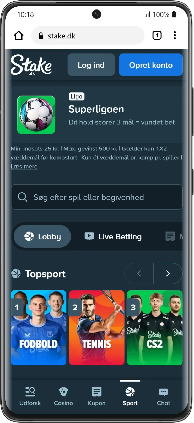 Stake opret konto